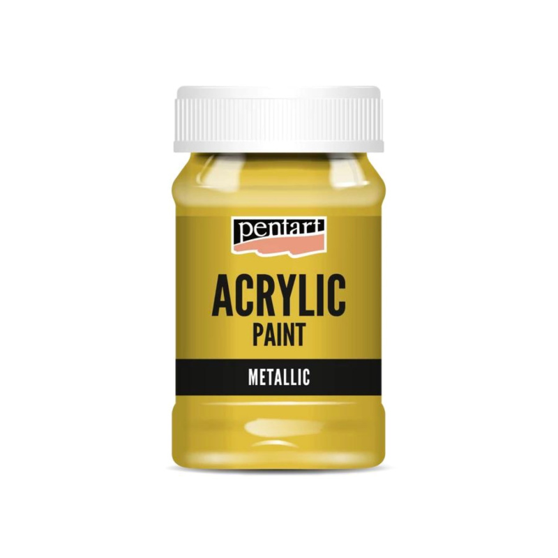Akrylová barva 100 ml, metalická antická zlatá