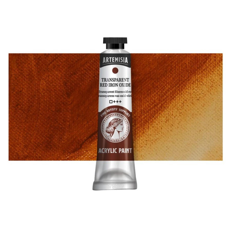Akrylová barva Artemisia transparent red iron oxide, 40 ml