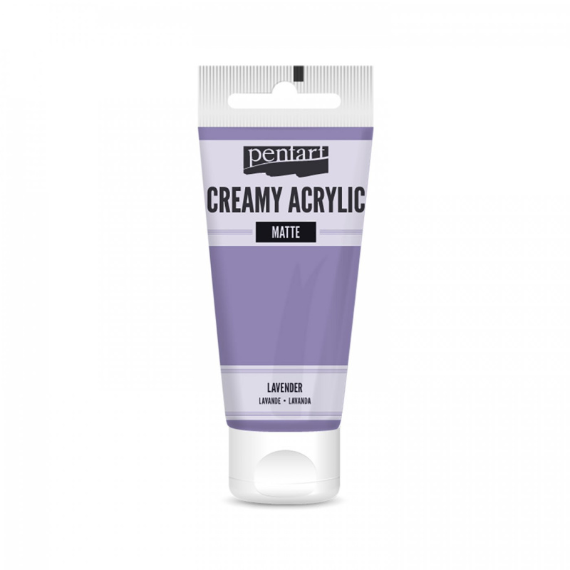 Akrylová barva krémová, matná, levandulová, 60 ml