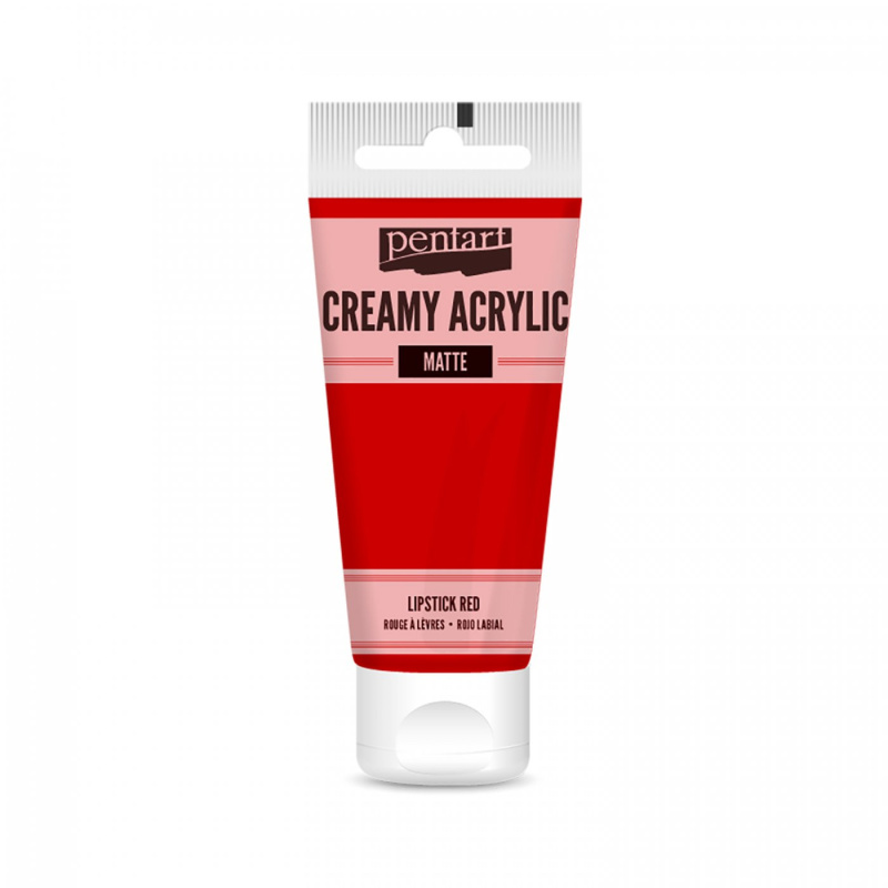 Akrylová barva krémová, matná, lipstic red, 60 ml