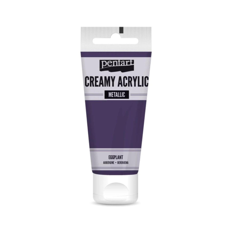 Akrylová barva krémová, metalická, lilek, 60 ml