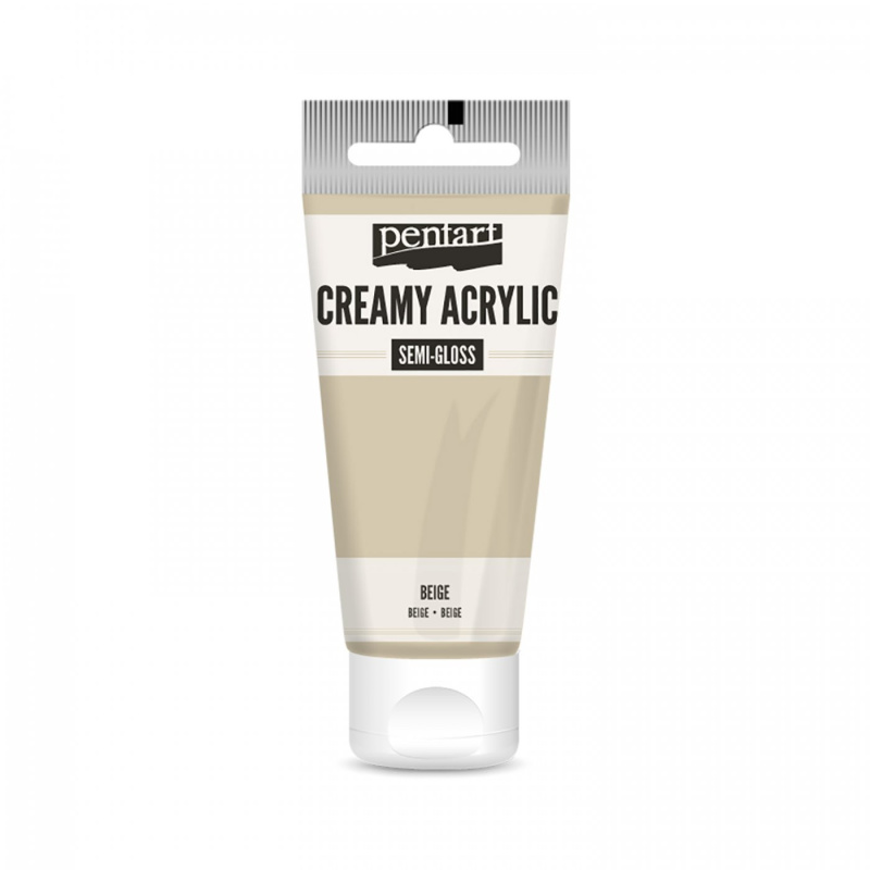 Akrylová barva krémová, pololesklá, béžová, 60 ml