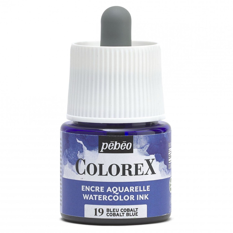 Akvarelový inkoust COLOREX, kobaltová modř 45 ml 