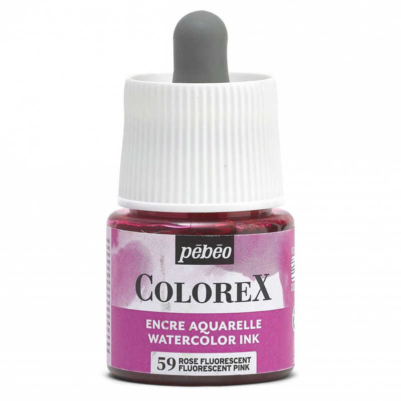 Akvarelový inkoust COLOREX, fluorescenční růžová 45 ml 
