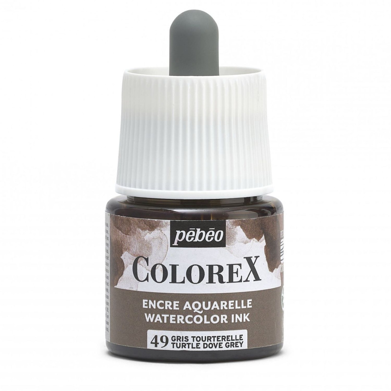 Akvarelový inkoust COLOREX, želví holubičí šeď 45 ml 