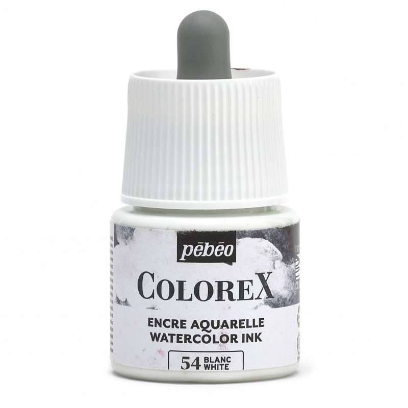 Akvarelový inkoust COLOREX, bílý 45 ml 