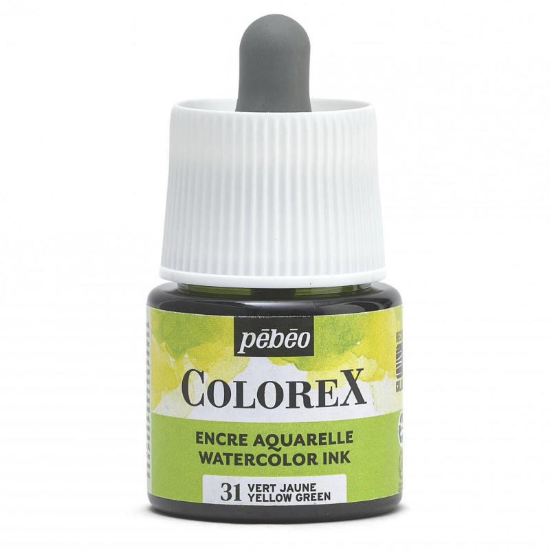 Akvarelový inkoust COLOREX, žlutozelený 45 ml 
