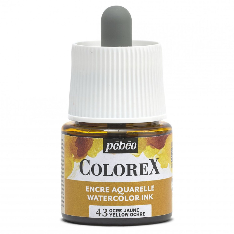 Akvarelový inkoust COLOREX, žlutý okr 45 ml 
