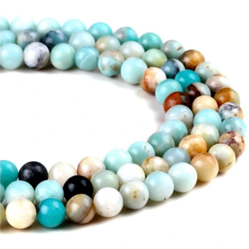 Amazonit, přírodní minerál, 8 mm