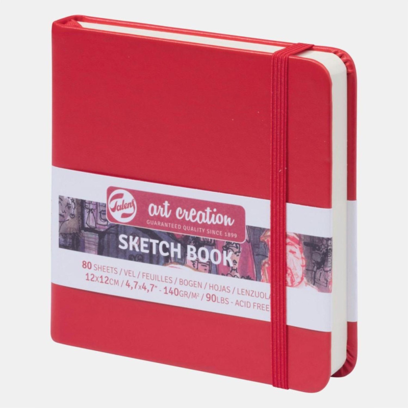 Art Book, Art Creation, skicák 12 x 12 cm, červený 