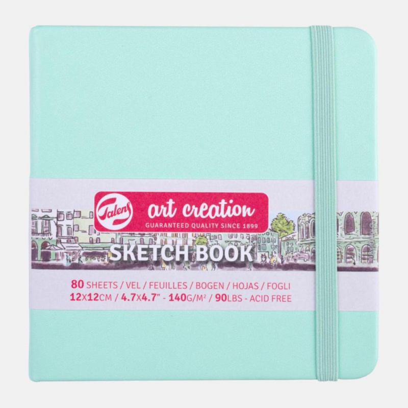 Art Book, Art Creation, skicák 12 x 12 cm, pastelově zelená 