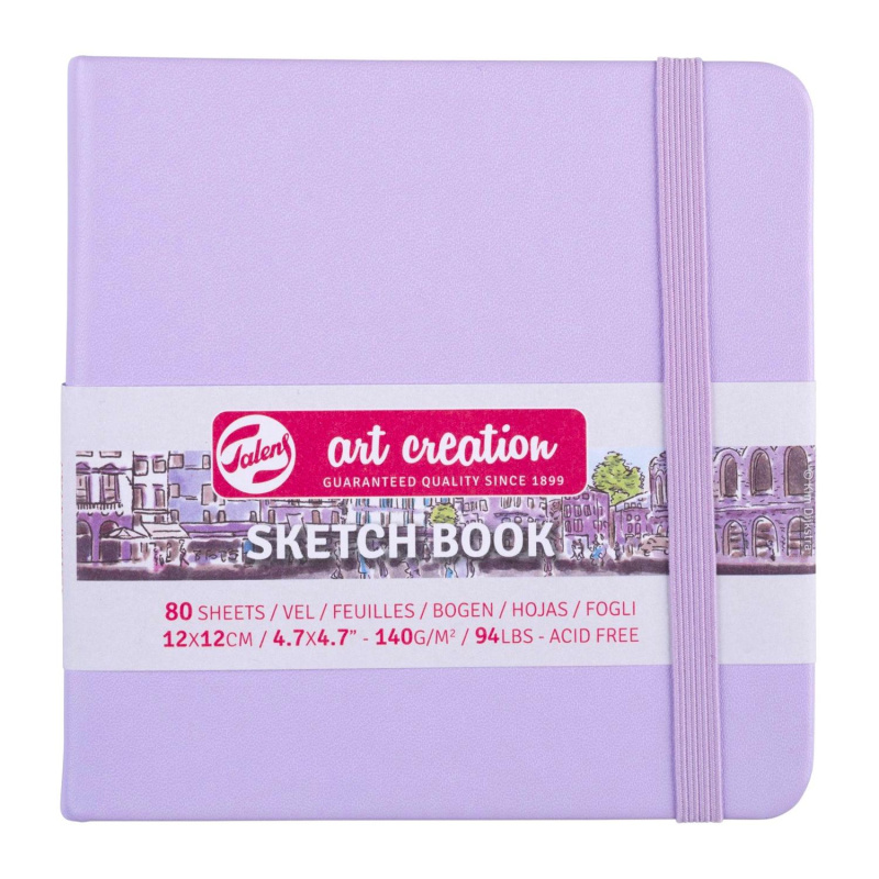 Art book, Art Creation, skicák, 12 x 12 cm, fialový 