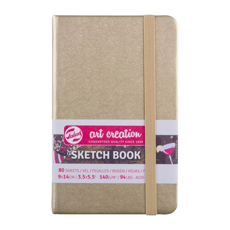 Art book, Art Creation, skicák, 9 x 14 cm, zlatý 