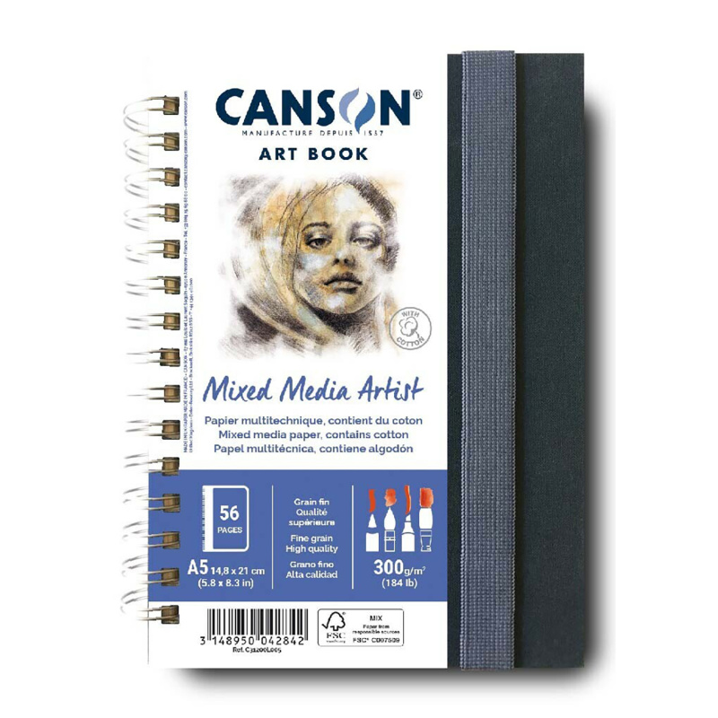 Art Book, CANSON XL Mixed Media, skicák A5, 300g, 28 listů 