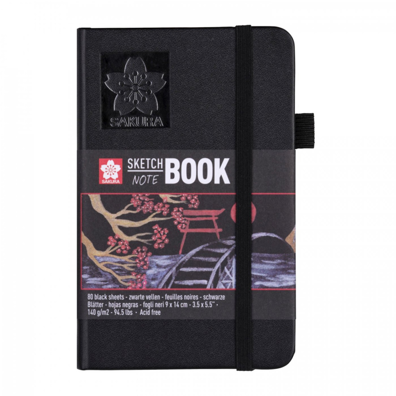 Art book, Sakura, skicák, 9 x 14 cm, černý papír 