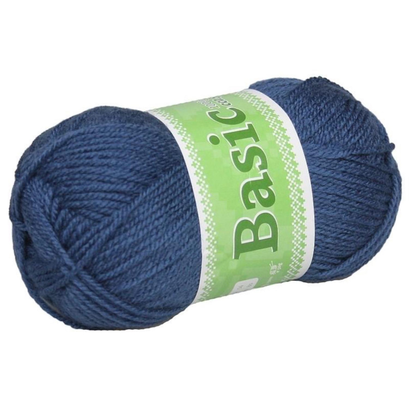 Basic, akrylová příze, 50 g, cca 150 m, 917 ocelově modrá 