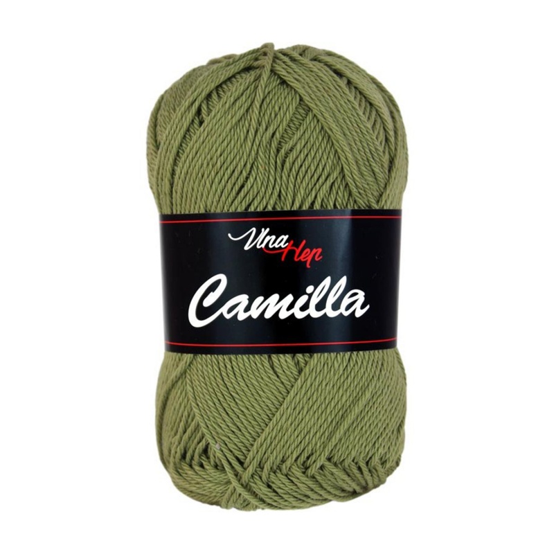 Camilla, 100% bavlněná příze, 50 g, délka cca 125 m, 8168 khaki