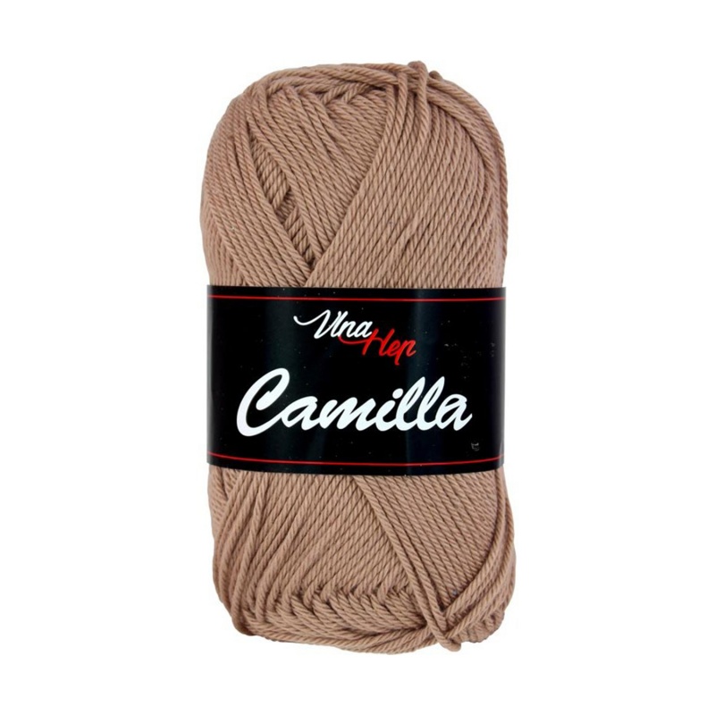 Camilla, 100% bavlněná příze, 50 g, cca 125 m, 8217 mléčná káva
