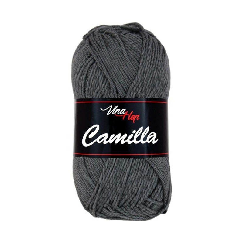 Camilla, 100% bavlněná příze, 50 g, cca 125 m, 8236 tmavě šedá