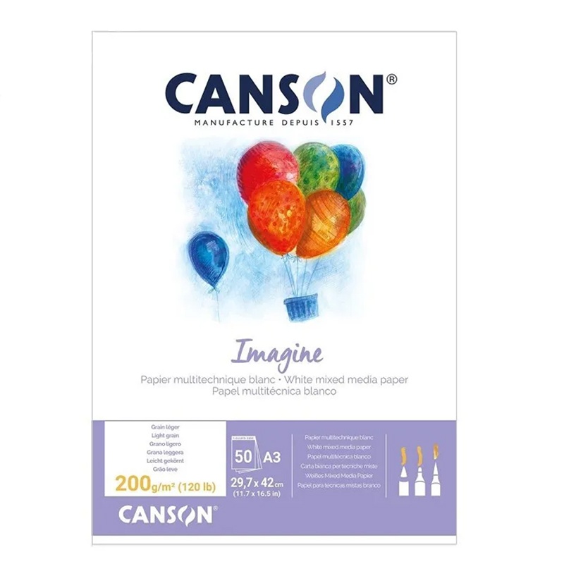 CANSON Skicař IMAGINE, A3, 200g/m2, 50 listů
