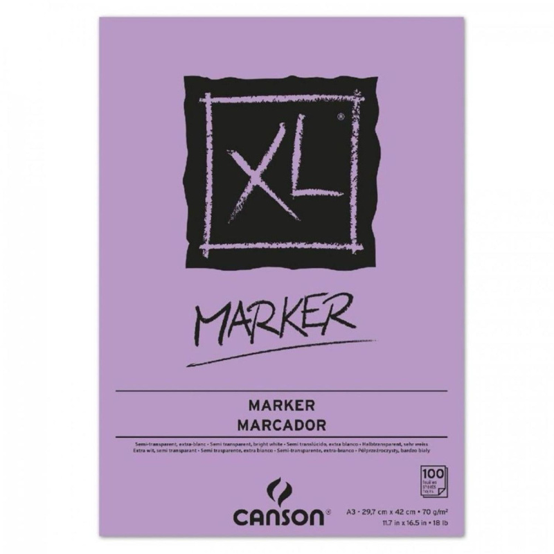 CANSON XL Marker blok, A3 70g/m2, 100 listů