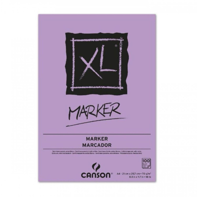 CANSON XL Marker blok, A4 70g/m2, 100 listů
