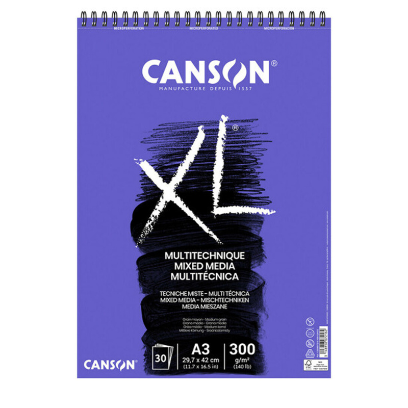 CANSON XL Mix media, A3 300g, 30 listů