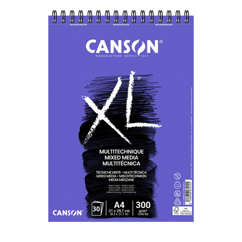 CANSON XL Mix media, A4 300g, 30 listů 