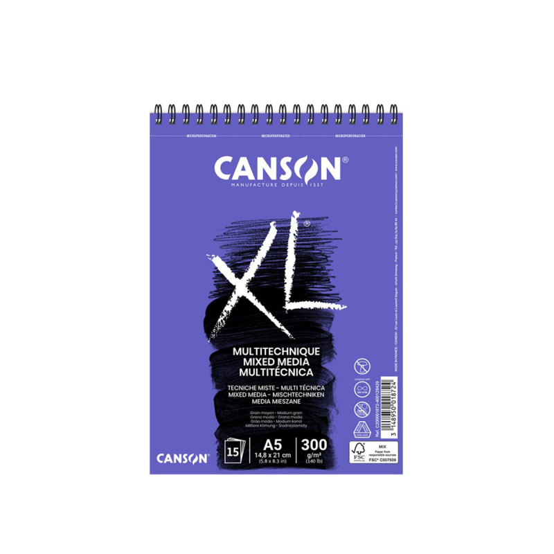 CANSON XL Mix media, A5, 300 g, 30 listů