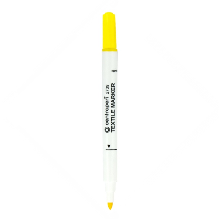 Značkovač na textil Centropen 2739, 1,8 mm, žlutý