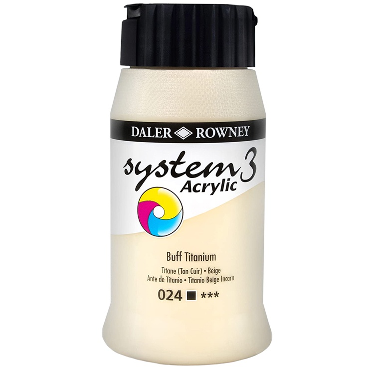 D & R System3 Acrylic 500 ml, Buff titanium