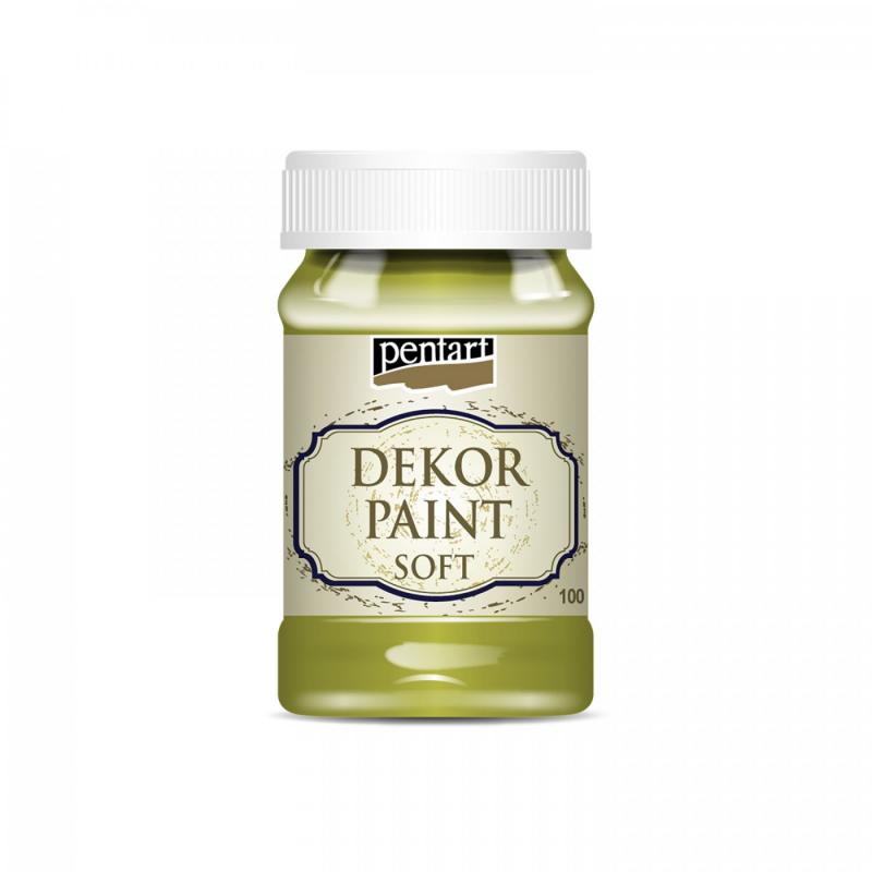 Dekor Paint Soft 100 ml, žlutozelená