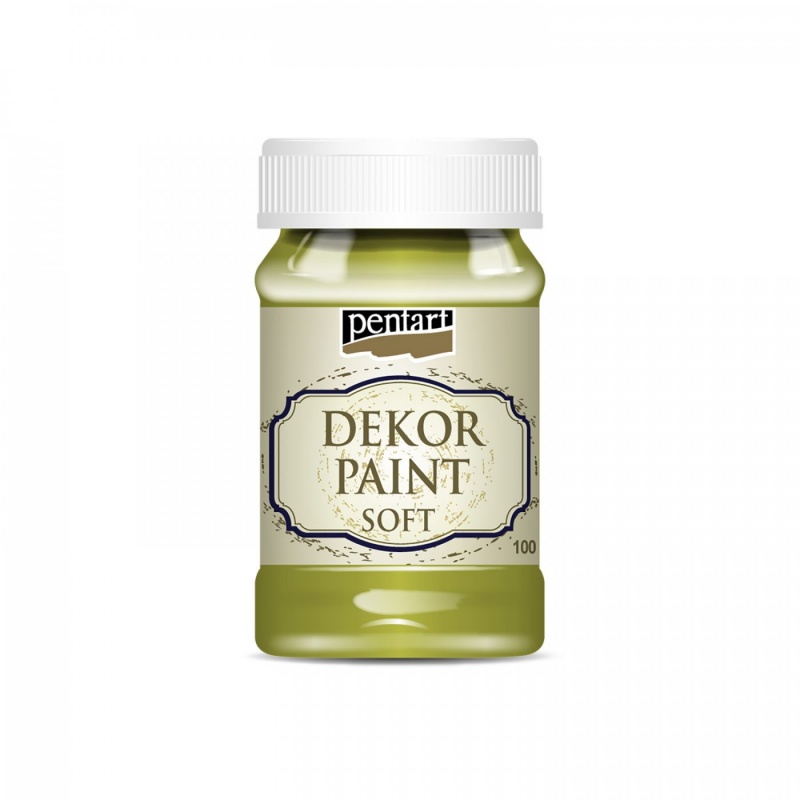 Dekor Paint Soft 100 ml, žlutozelená