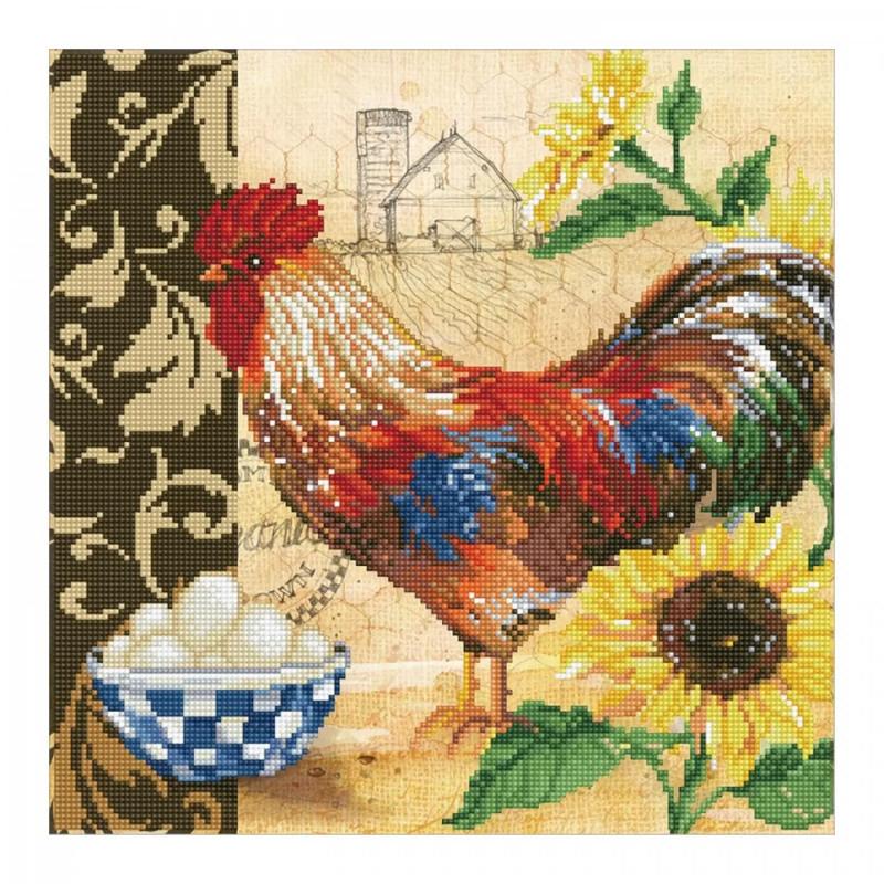 Diamond Dotz, Country Rooster, 41 x 41 cm