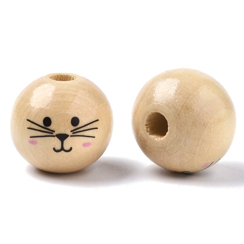 Dřevěný korálek, zvířátko, 20 mm