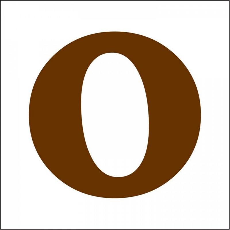 Dřevěné písmeno, 95 mm, O