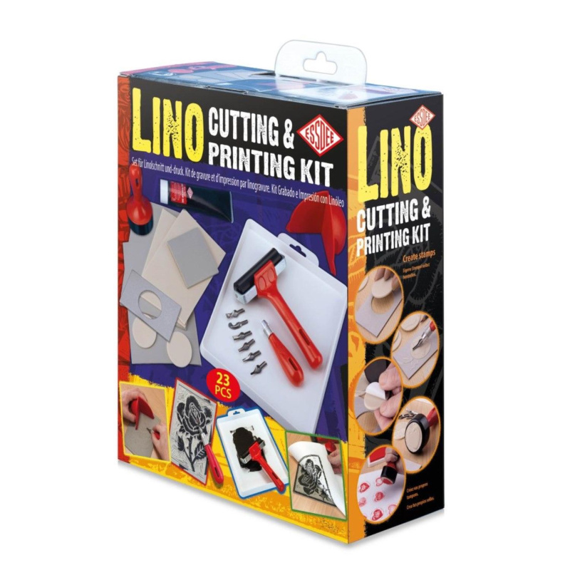 ESSDEE linorytová souprava CUTTING & PRINTING KIT, 23 kusů 