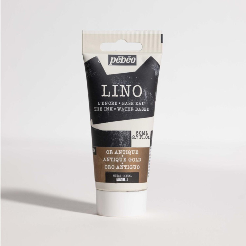Linorytová barva PEBEO LINOCUT -antická zlatá, 80 ml 