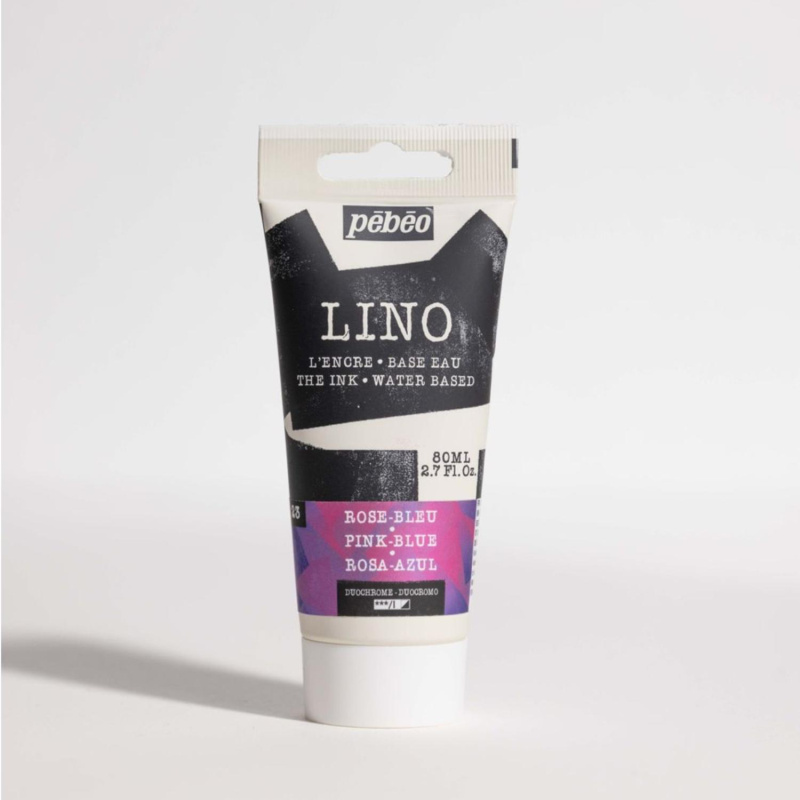 Linorytová barva PEBEO LINOCUT - duochromová růžovomodrá, 80 ml 