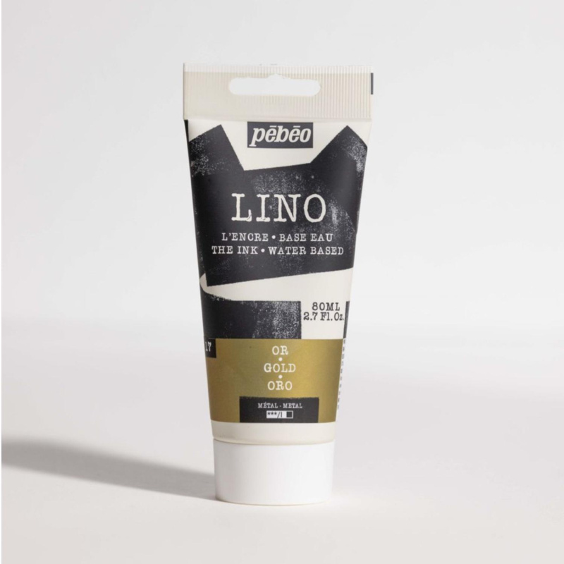 Linorytová barva PEBEO LINOCUT - zlatá, 80 ml 