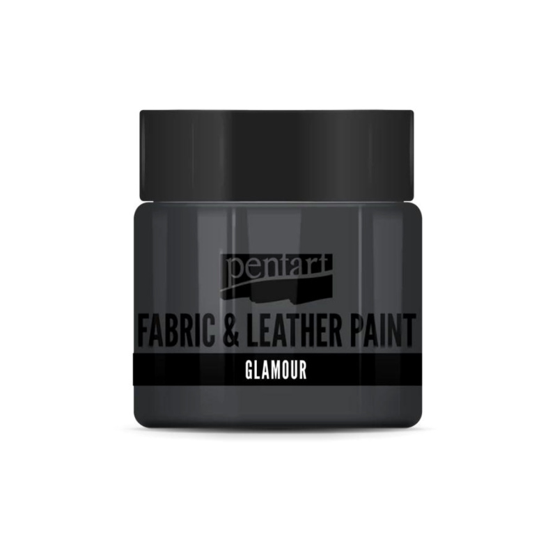 Barva na textil a kůži, glamour, 50 ml, starostříbrná