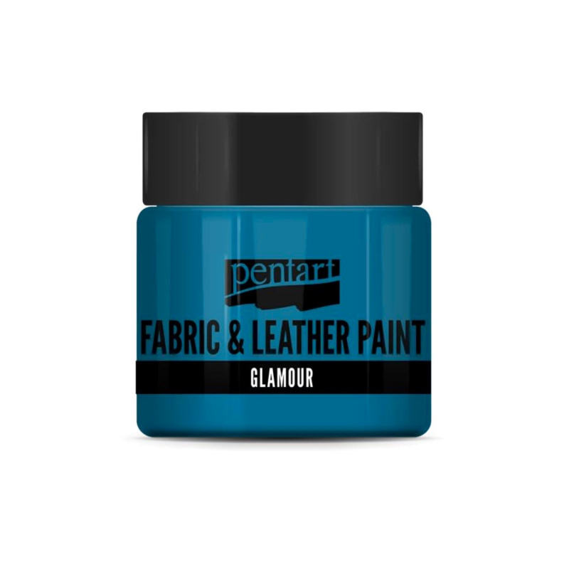 Barva na textil a kůži, glamour, 50 ml, stříbrnomodrá