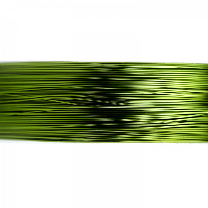 Barevný drát 0,3 mm, cívka 20 m, zelená