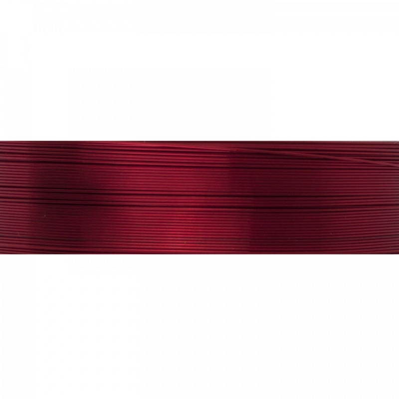 Barevný drát 0,3 mm, cívka 21 m, červená