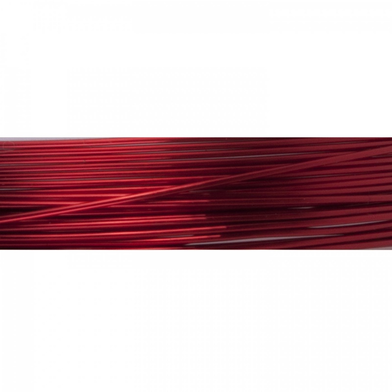 Barevný drát 0,8 mm, cívka 3 m, červená