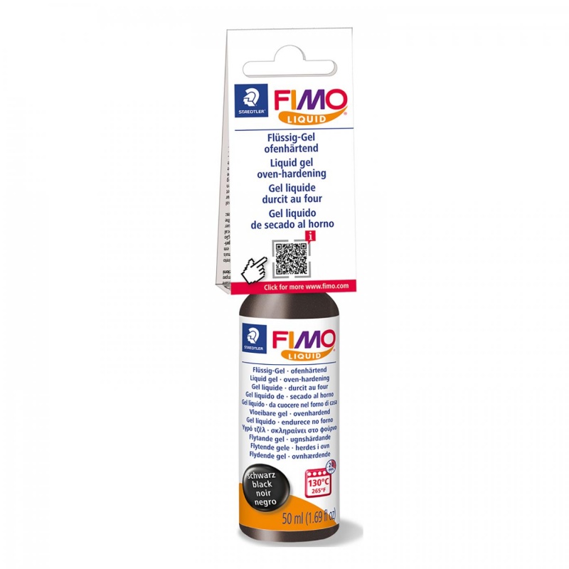 FIMO Liquid Deco Gel 50 ml, tekutý polymer, černý