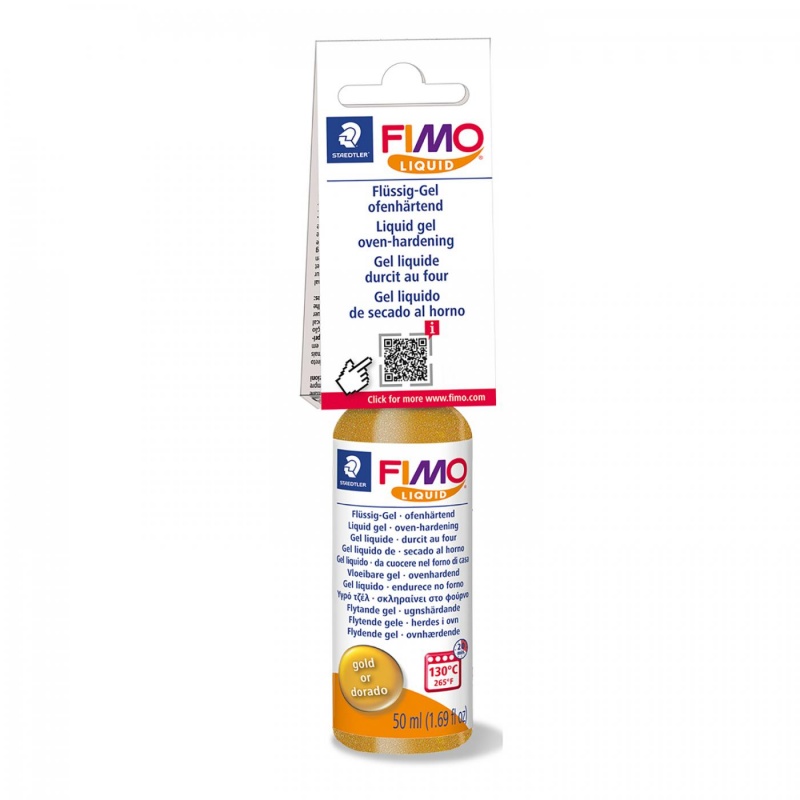 FIMO Liquid Deco Gel 50 ml, tekutý polymer, zlatý