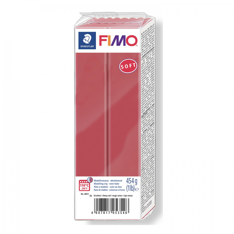 FIMO Soft, 454 g, 26 tmavě červená