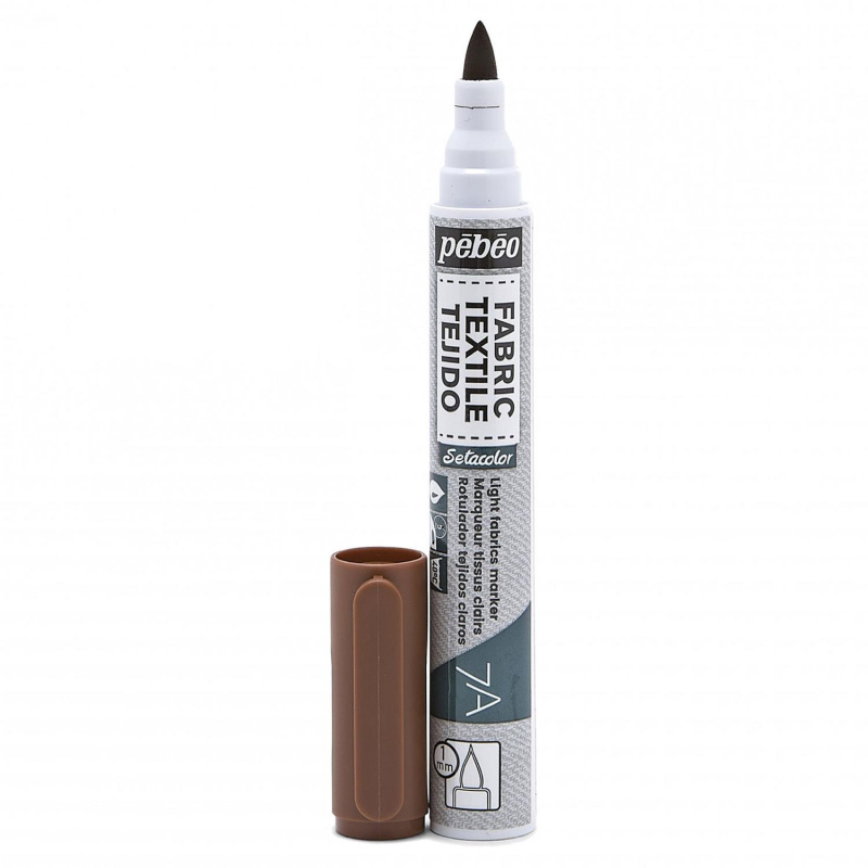 Světlý fix na textil 7A Brown, 1 mm štětec 