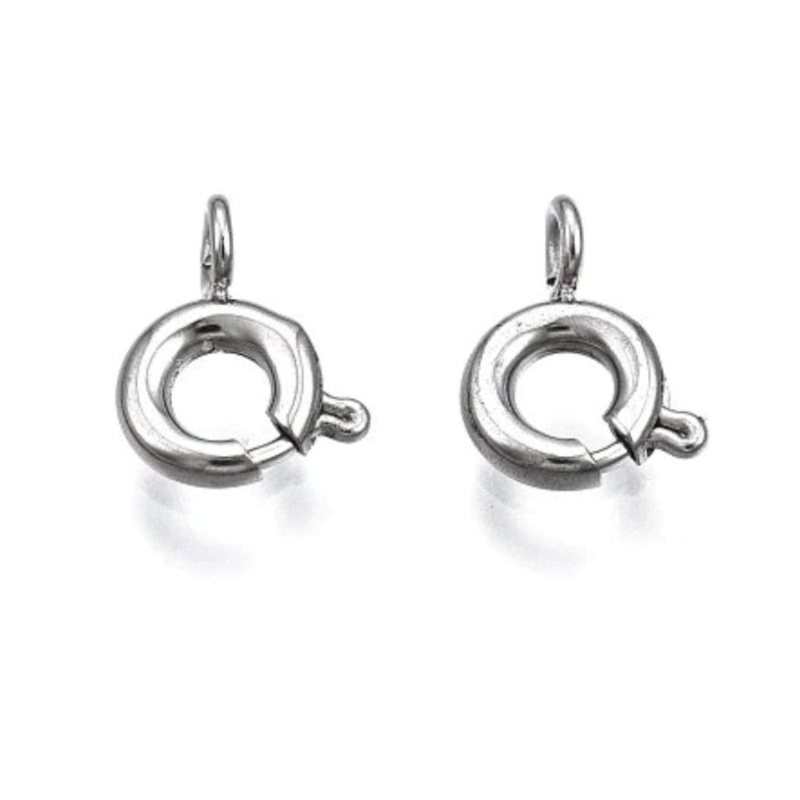 Kulaté zapínaní 8 x 6,5 x 1,5 mm, ocel, 10 ks